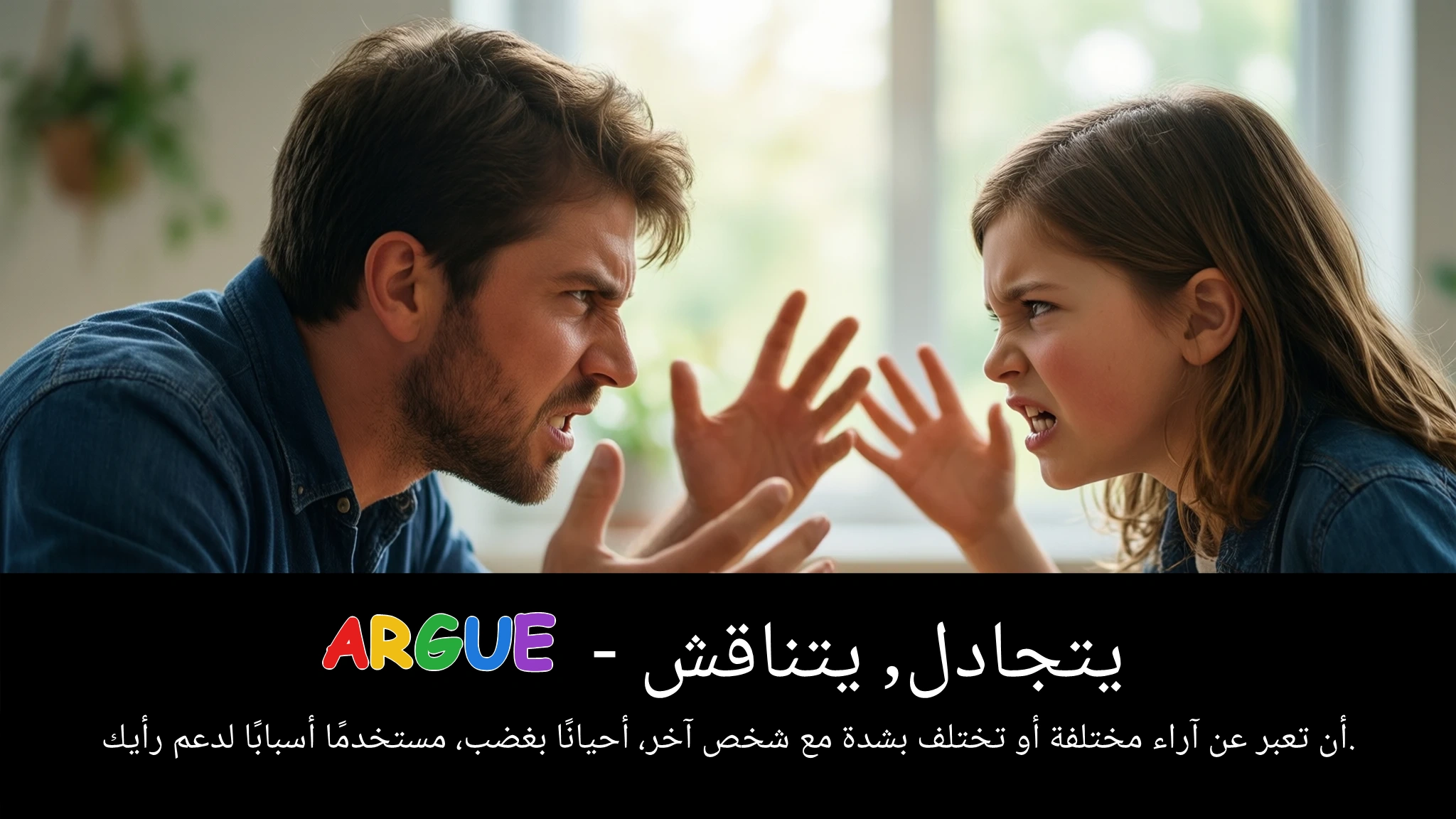 Arabic Illustration for argue